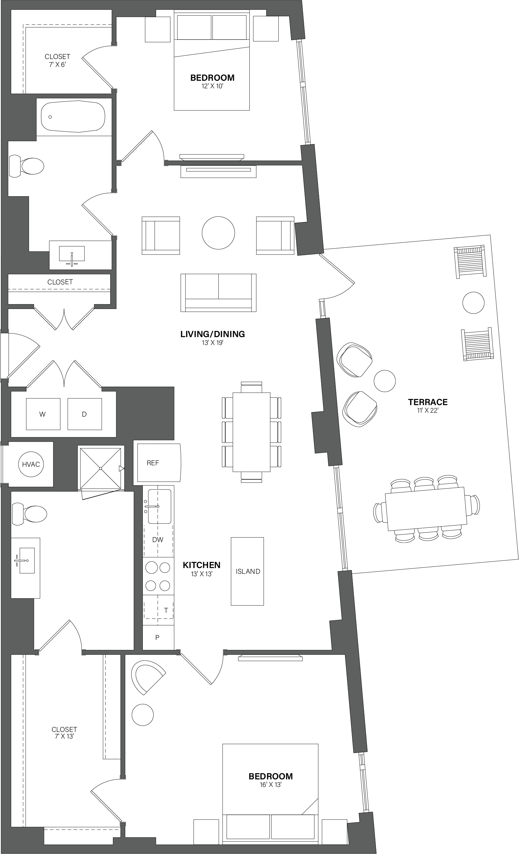 Floorplan image of apartment 1212